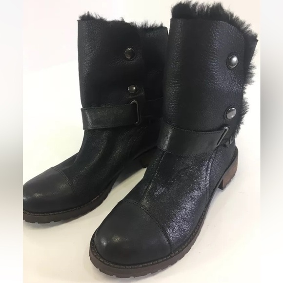 🔥 🆕 MATT BERNSON WOMEN'S TUNDRA SHEARLING LINED BOOT SZ 7 BLACK NEW - Picture 5 of 15
